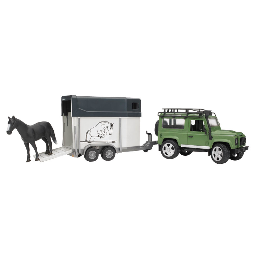 Bruder land rover van cheval